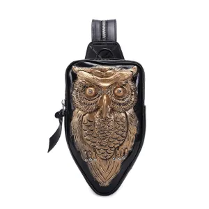 3D Backpack, Owl Mini Waterproof Backpack bag Chest Shoulder Bags