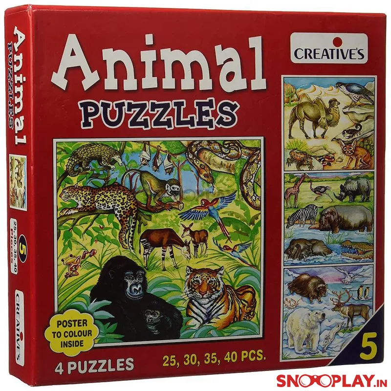 Animal Puzzle (Series 5) | Set of 4 Jigsaw Puzzles