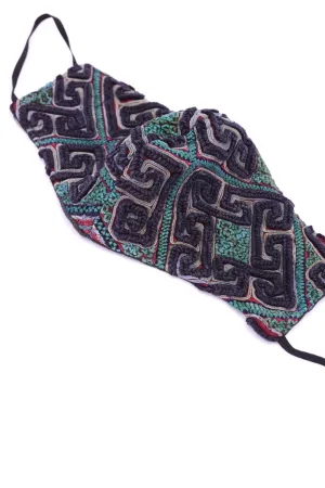 ANTIQUE TRIBAL FABRIC FACE MASK ABENA