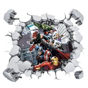 Avengers: Broken Wall 3 Instant Window - Officially Licensed Marvel Removable Adhesive Decal