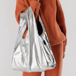 Baggu Standard Bag in Metallic Silver