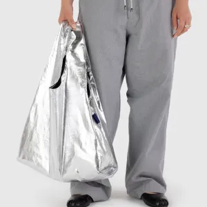 Baggu Standard Bag in Metallic Silver