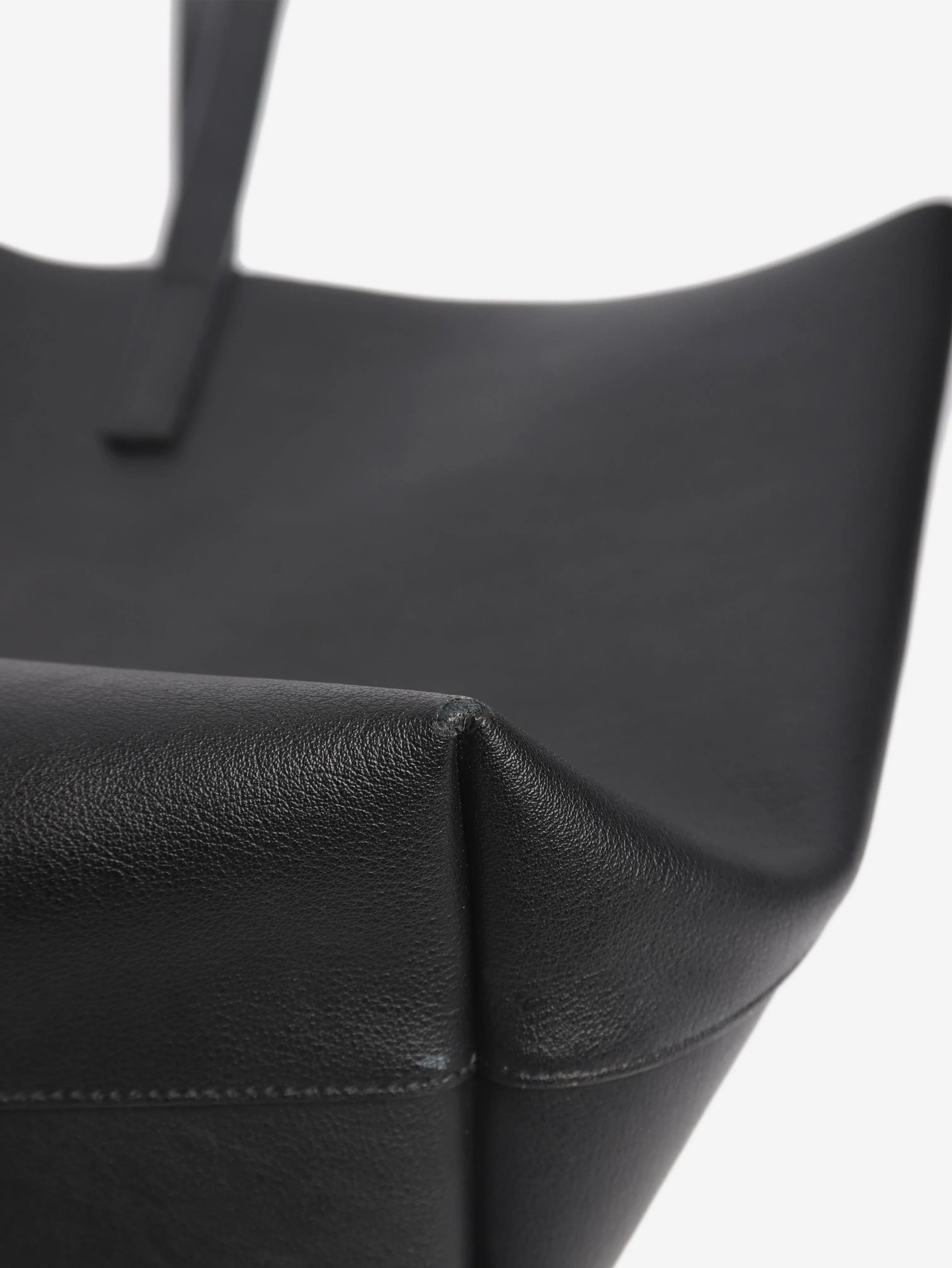 Black Shopping leather tote bag