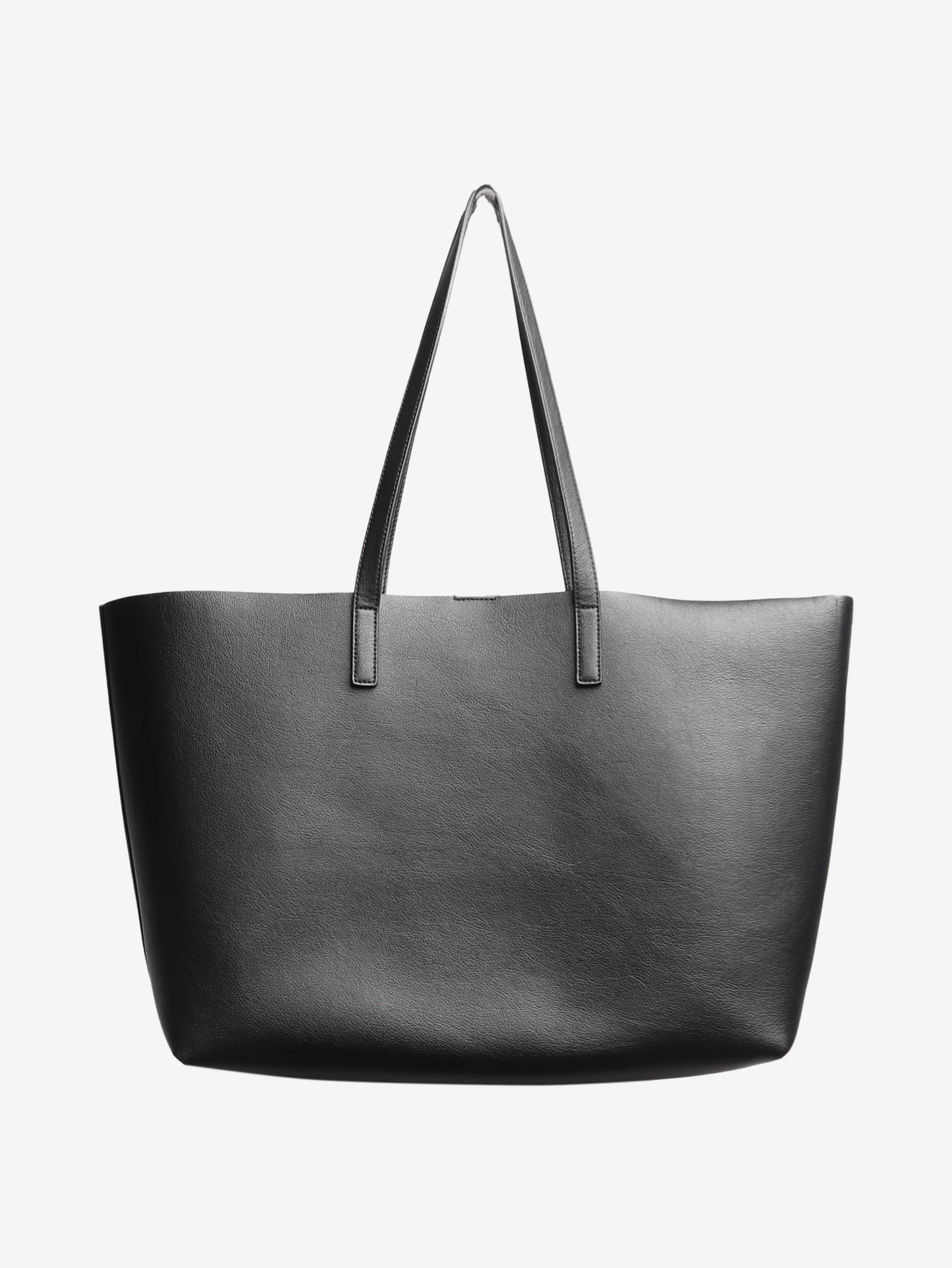 Black Shopping leather tote bag