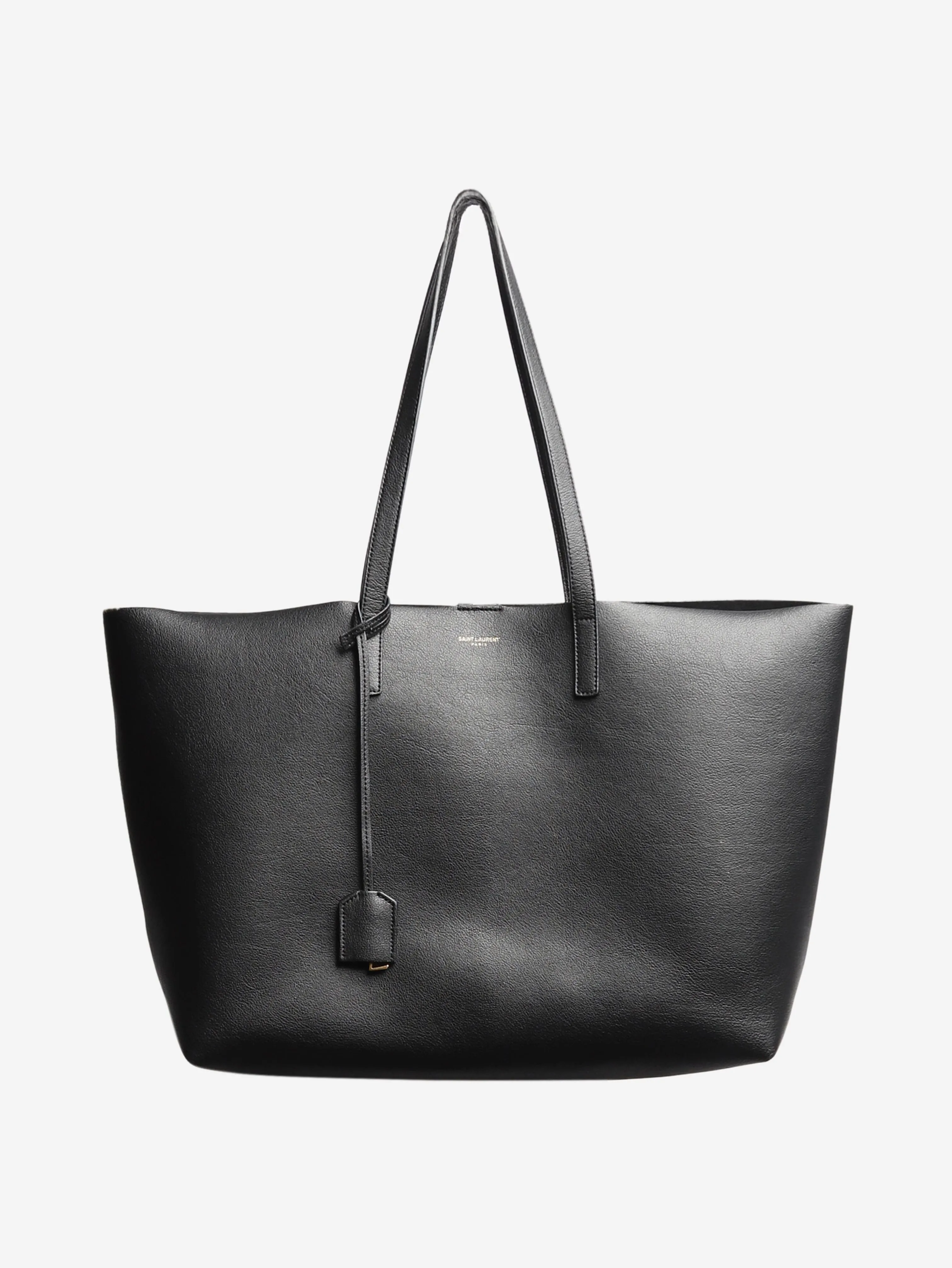 Black Shopping leather tote bag