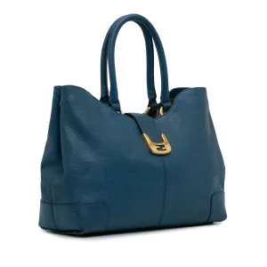 Blue Fendi Chameleon Shopper Tote