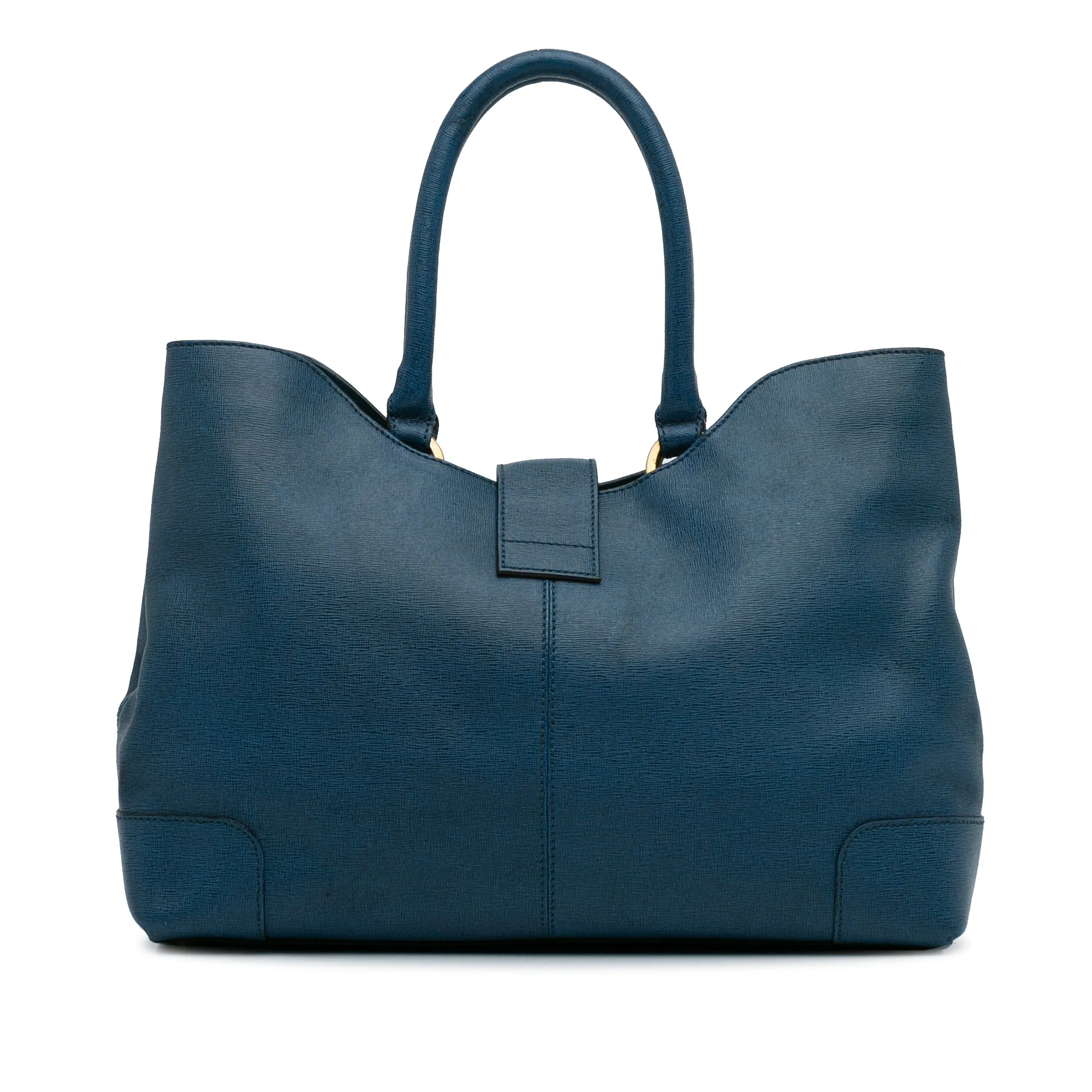 Blue Fendi Chameleon Shopper Tote