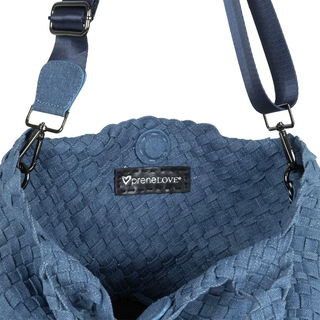 Brandon Small Woven Tote - Denim Jeans