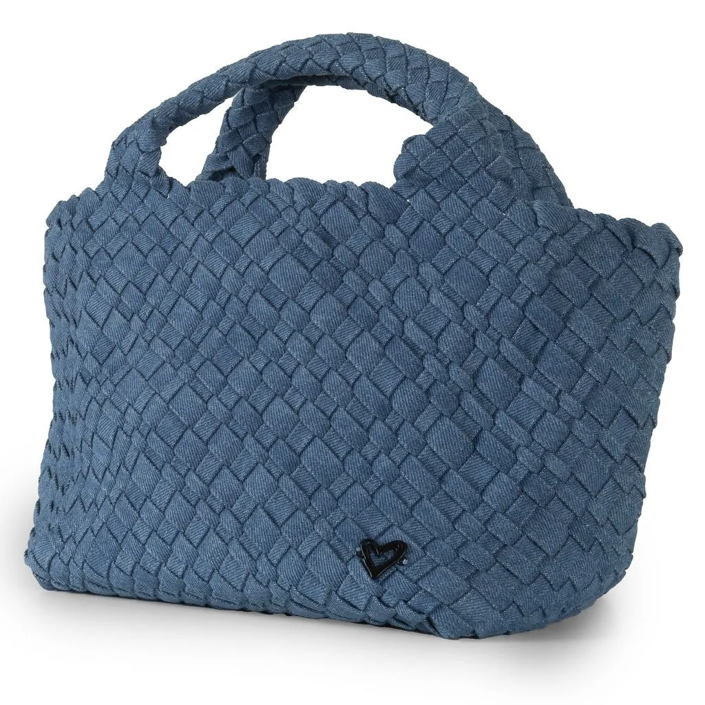 Brandon Small Woven Tote - Denim Jeans