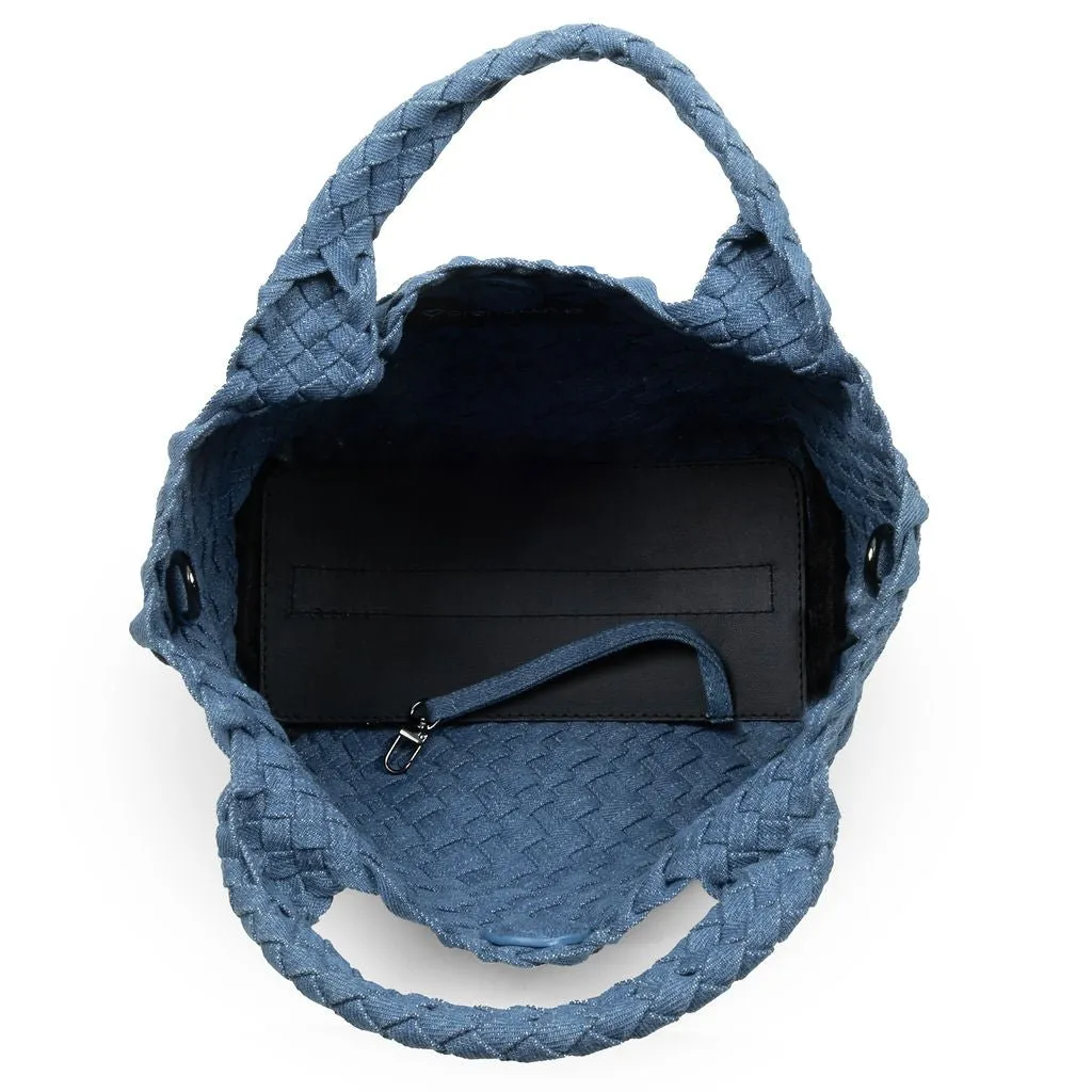 Brandon Small Woven Tote - Denim Jeans