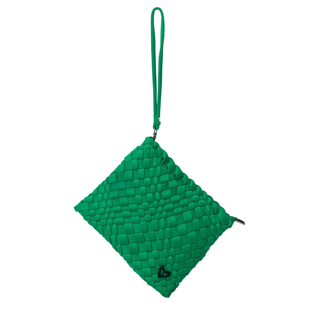 Brandon Small Woven Tote - Kelly Green