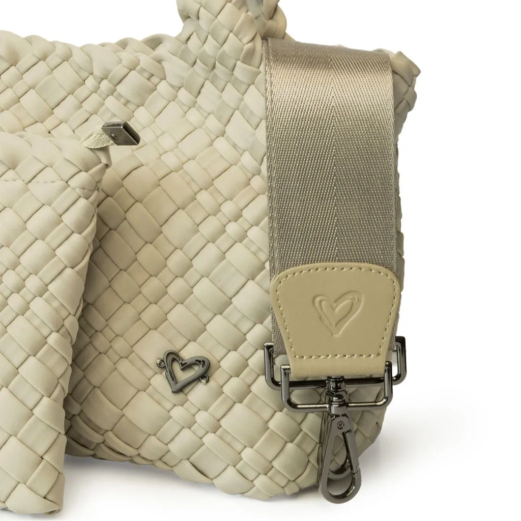 Brandon Small Woven Tote - Khaki