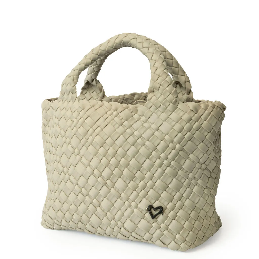 Brandon Small Woven Tote - Khaki