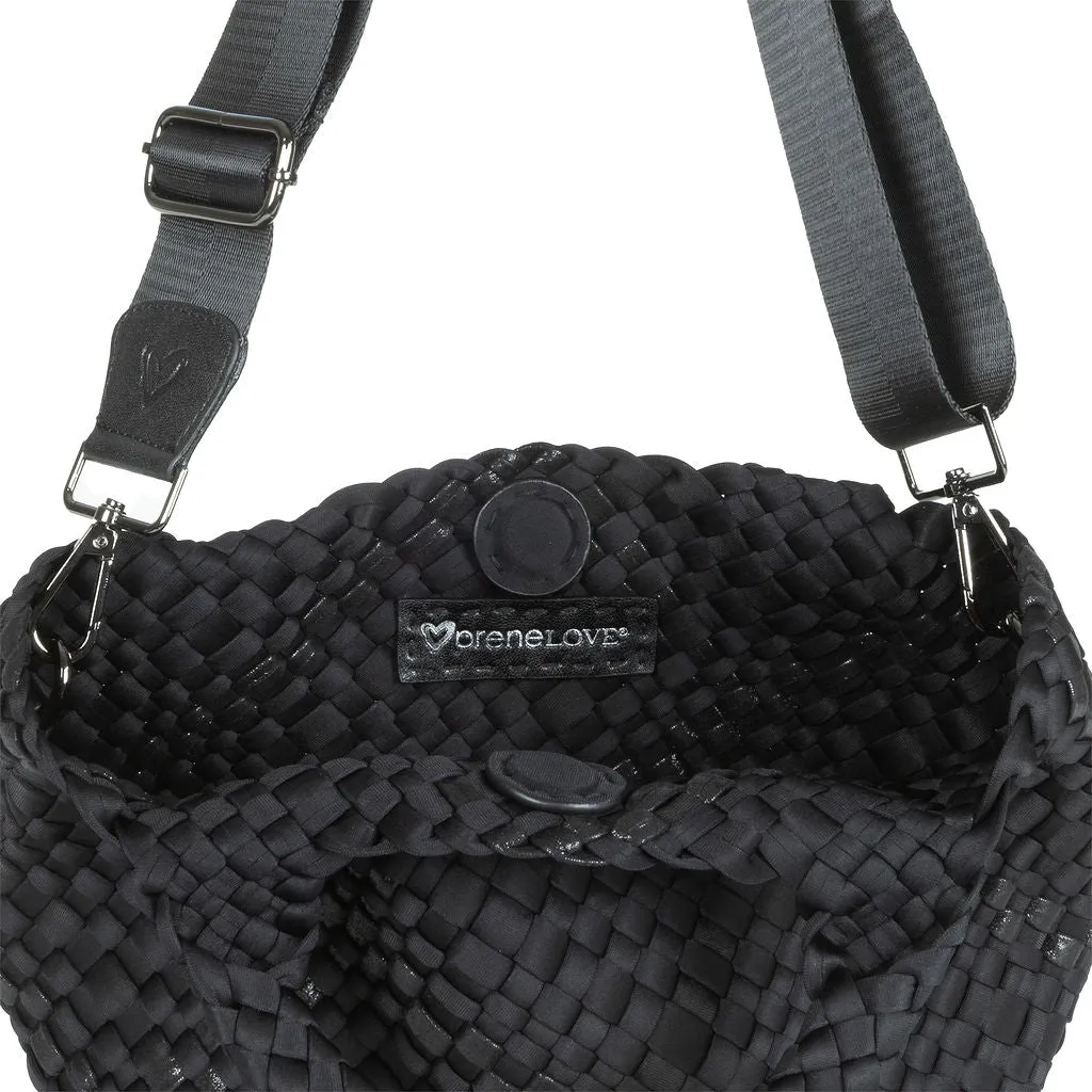 Brandon Small Woven Tote - Nero