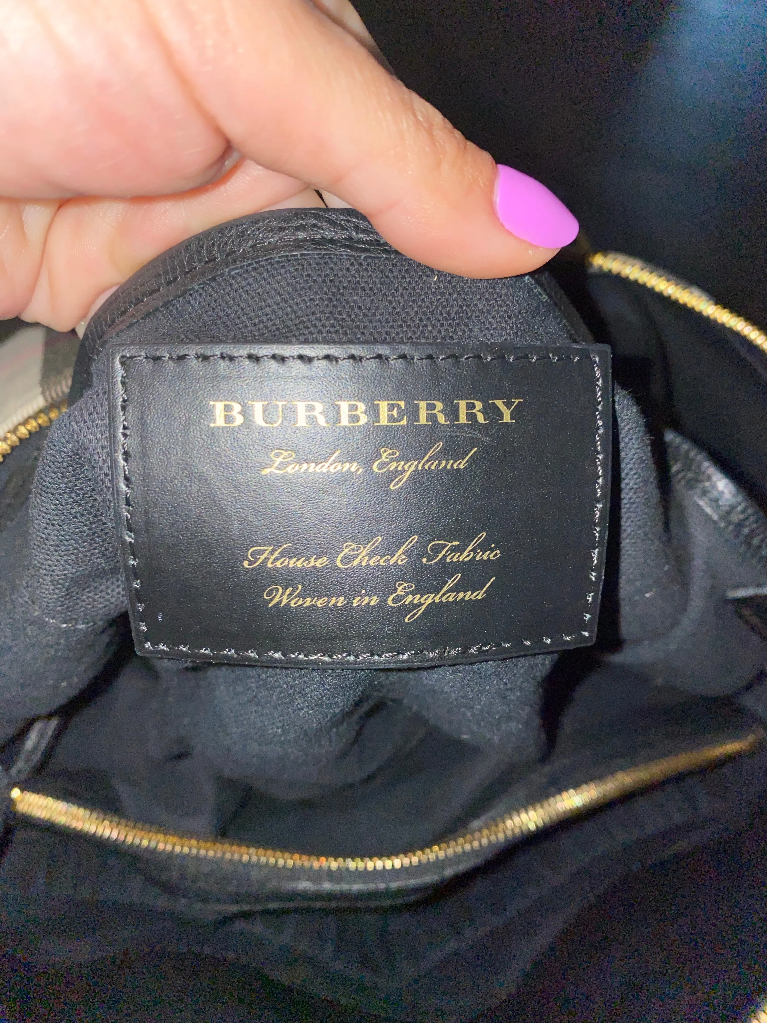 Burberry house check weekender bag