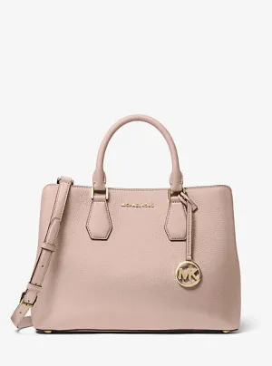 Camille Large Pebbled Leather Satchel