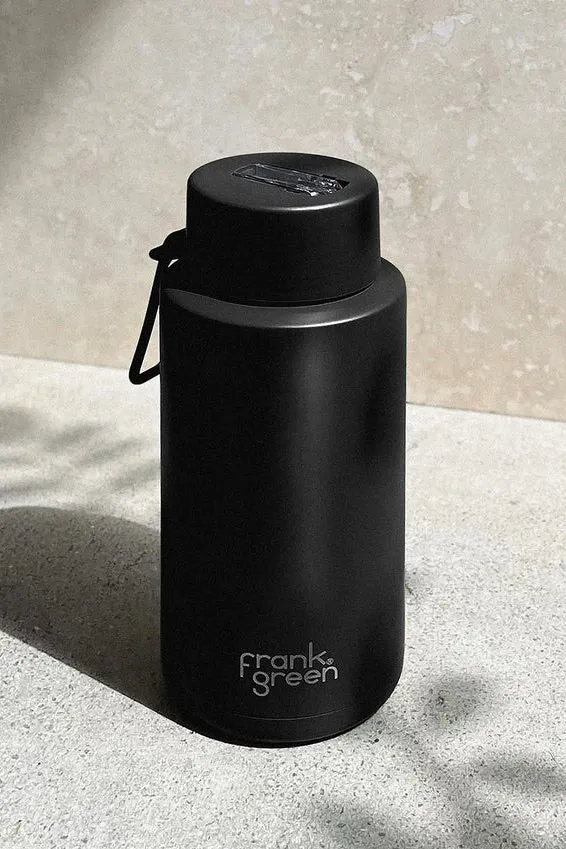 Ceramic Reusable Black 1ltr Bottle