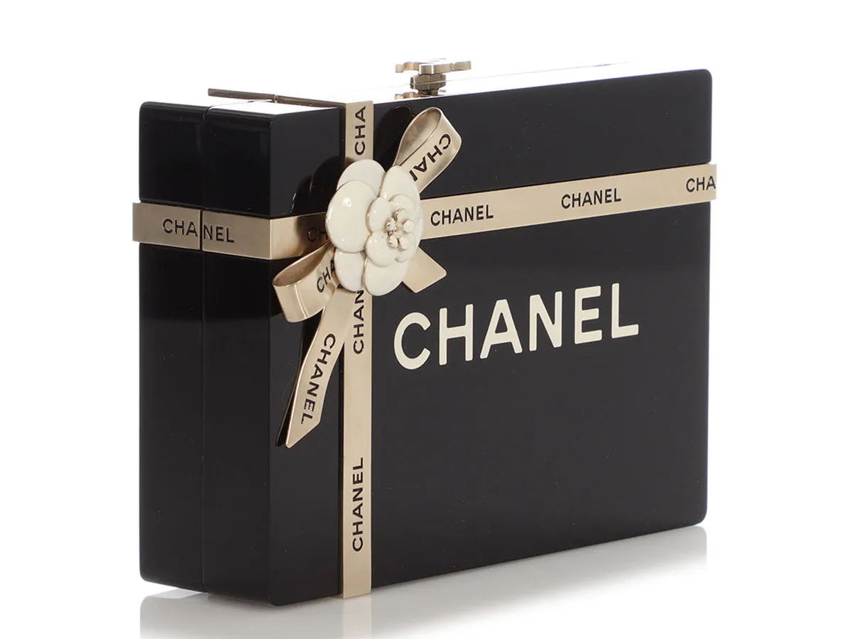 Chanel Black Plexiglass Gift Box Minaudière