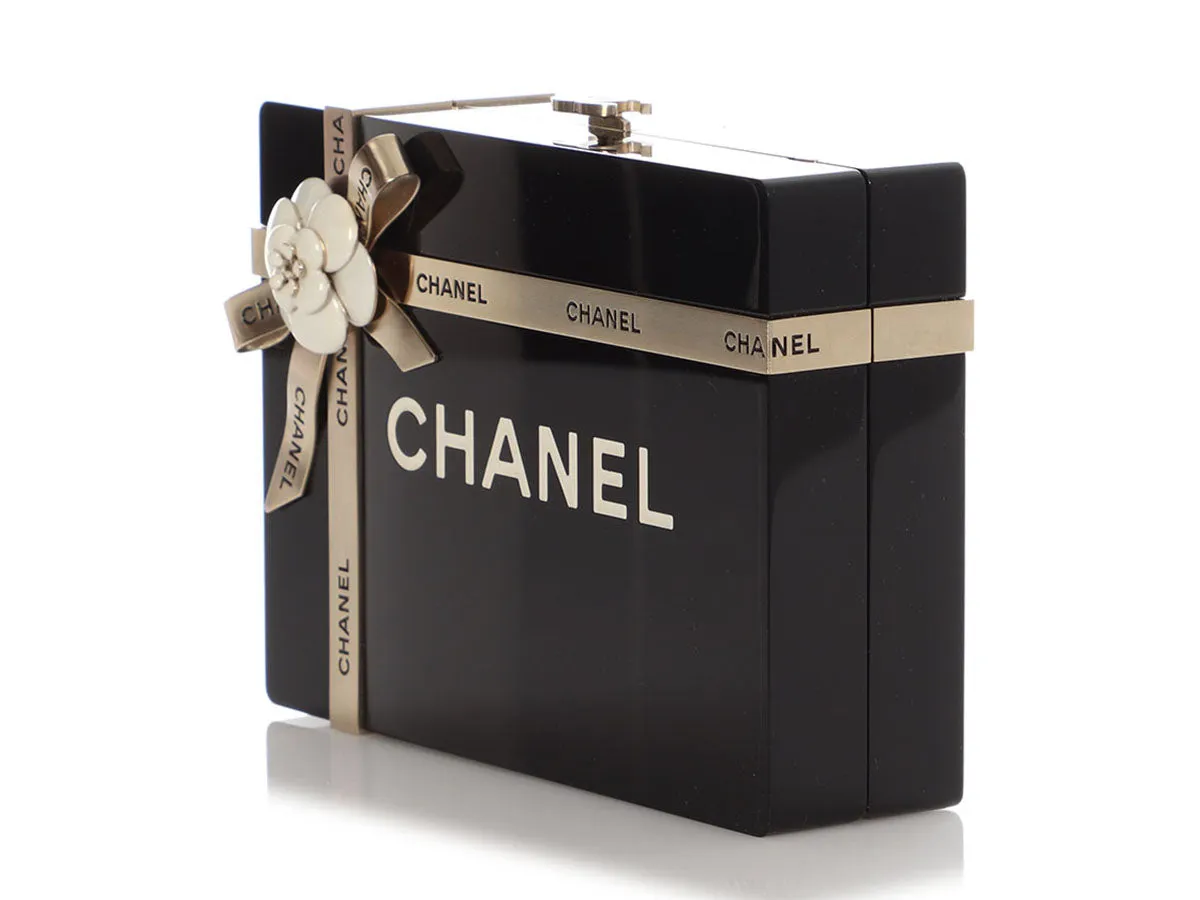 Chanel Black Plexiglass Gift Box Minaudière