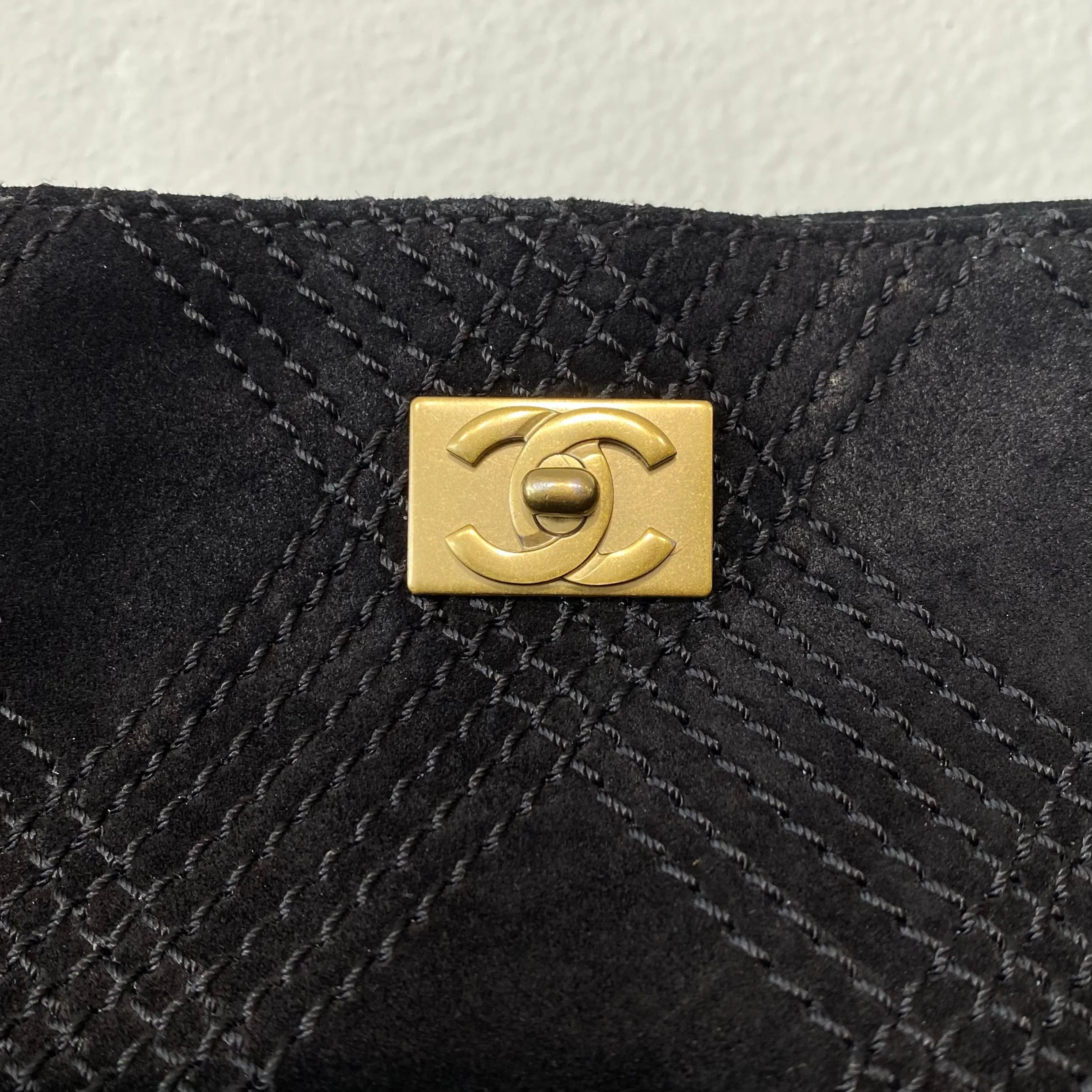 Chanel Black Suede Tote