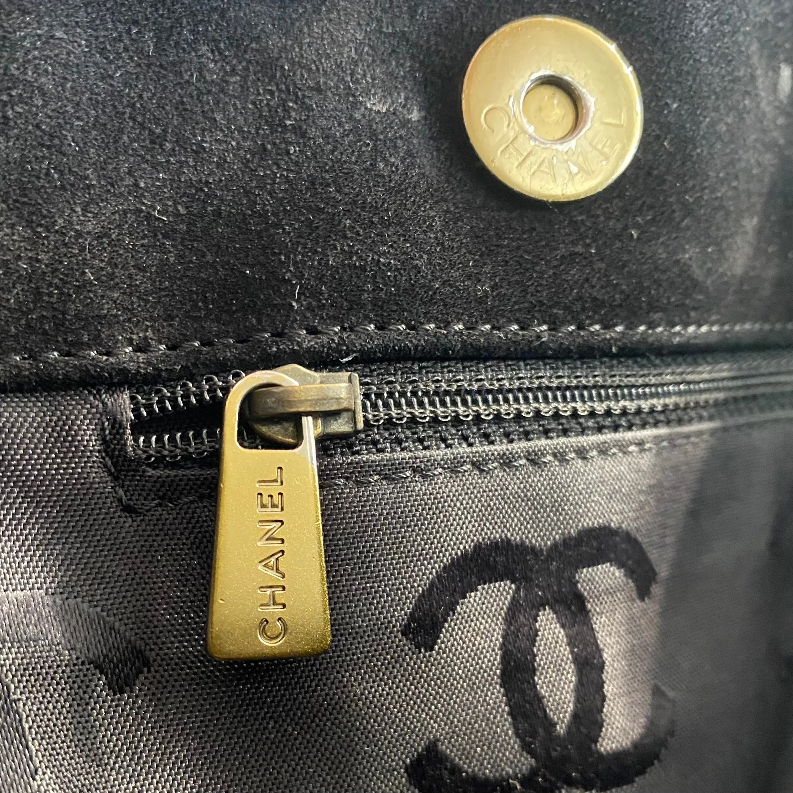 Chanel Black Suede Tote