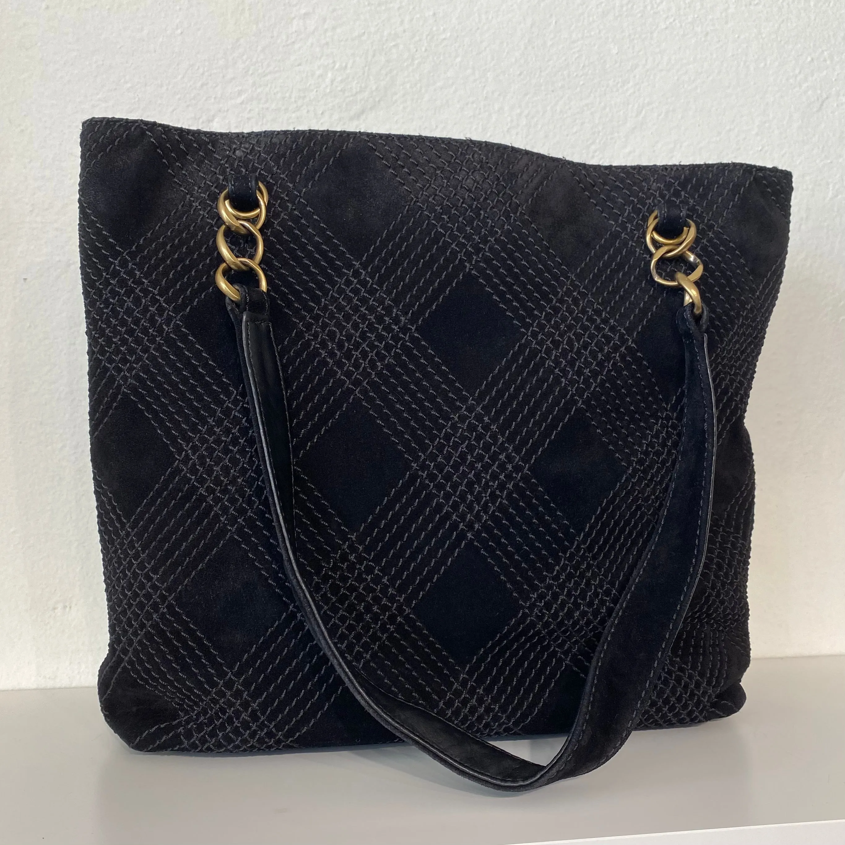 Chanel Black Suede Tote