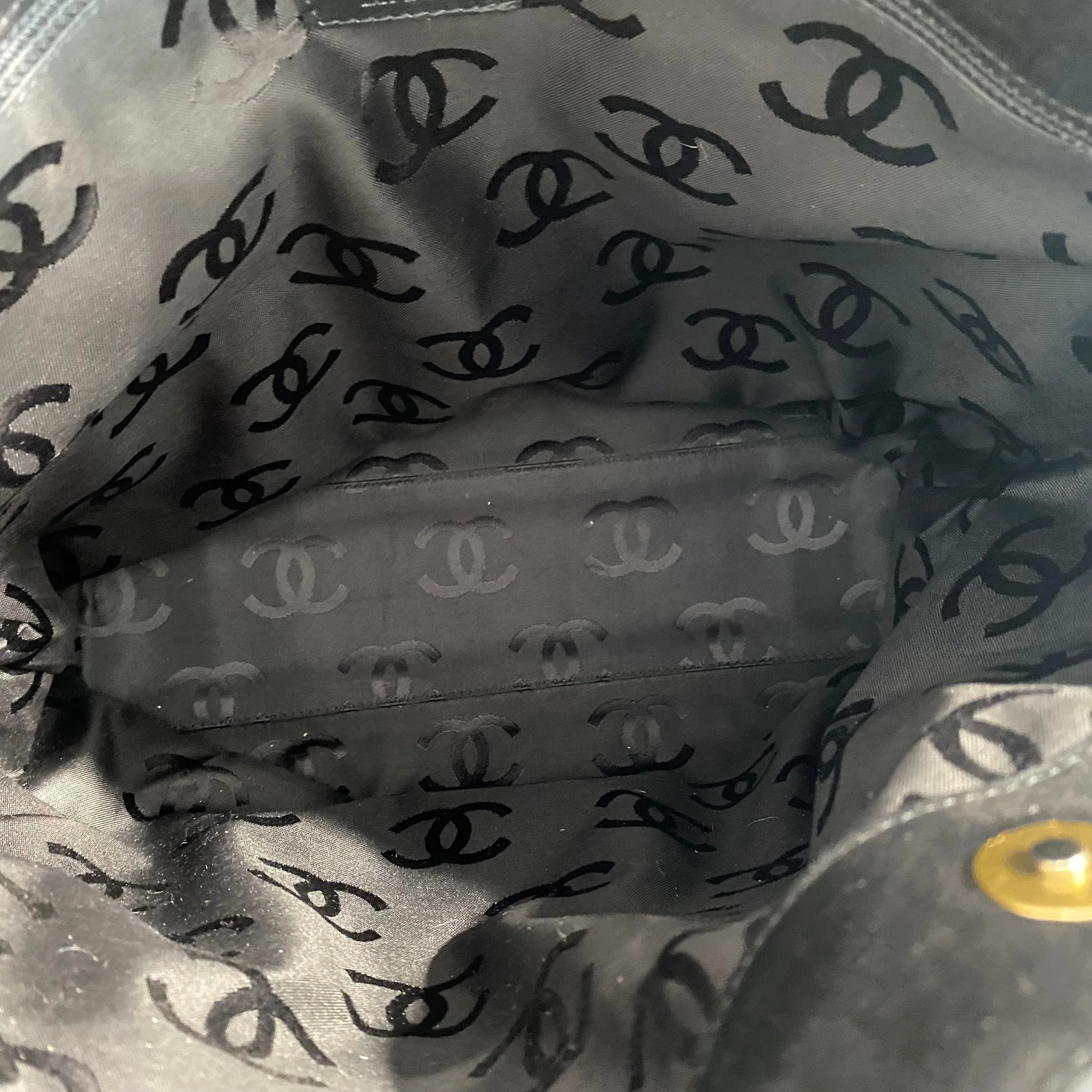 Chanel Black Suede Tote