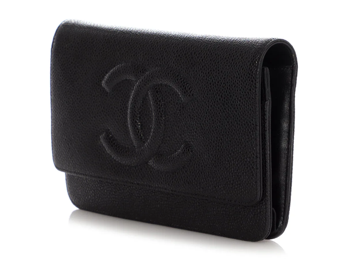 Chanel Black Togo Timeless Wallet on Chain WOC