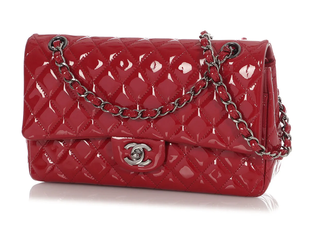 Chanel Medium/Large Red Patent Classic Double Flap