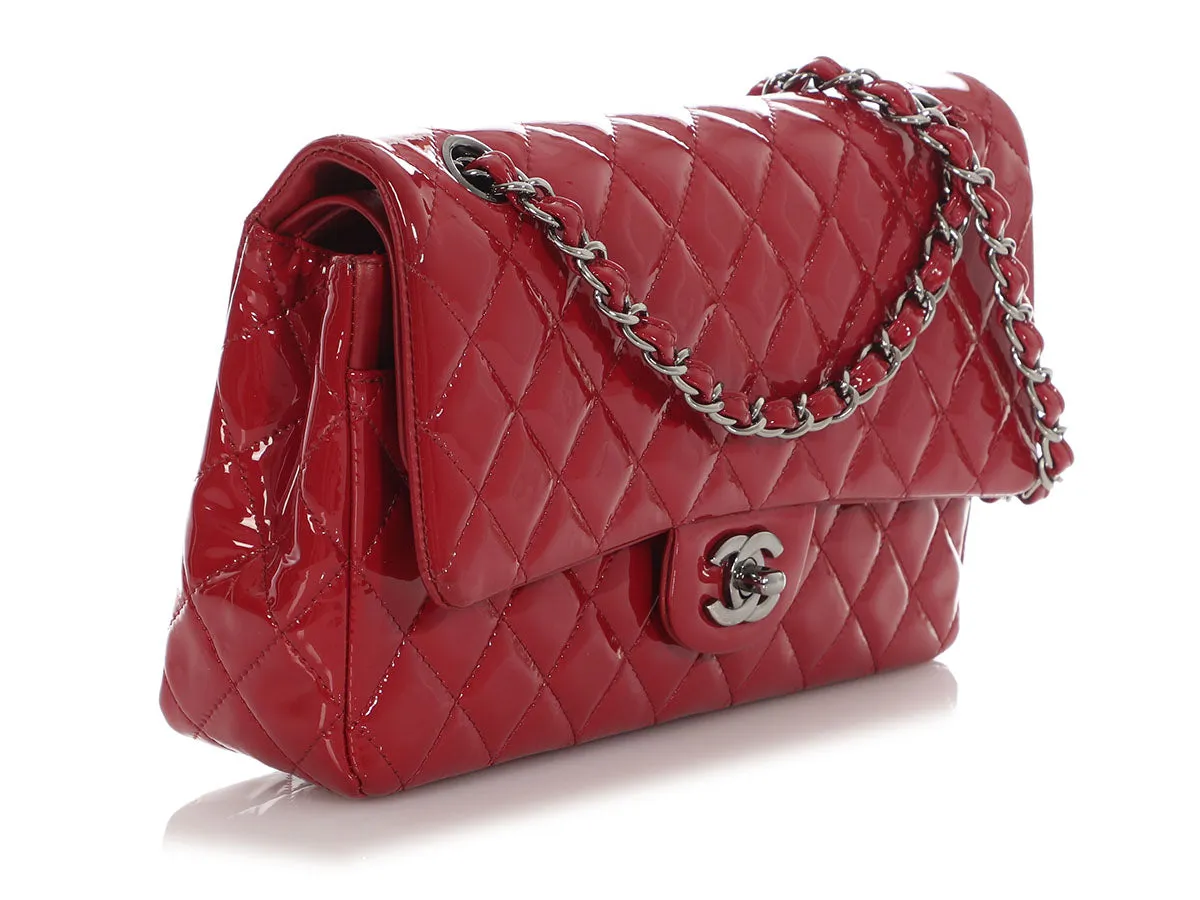 Chanel Medium/Large Red Patent Classic Double Flap