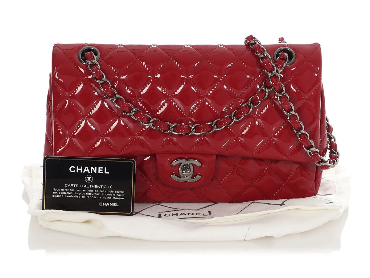 Chanel Medium/Large Red Patent Classic Double Flap