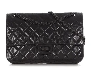 Chanel So Black Quilted Calfskin 2.55 Reissue 226