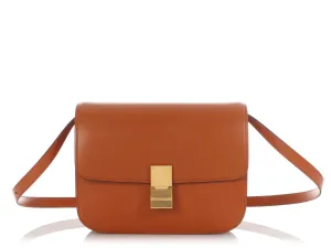 Céline Medium Orange Classic Box Bag