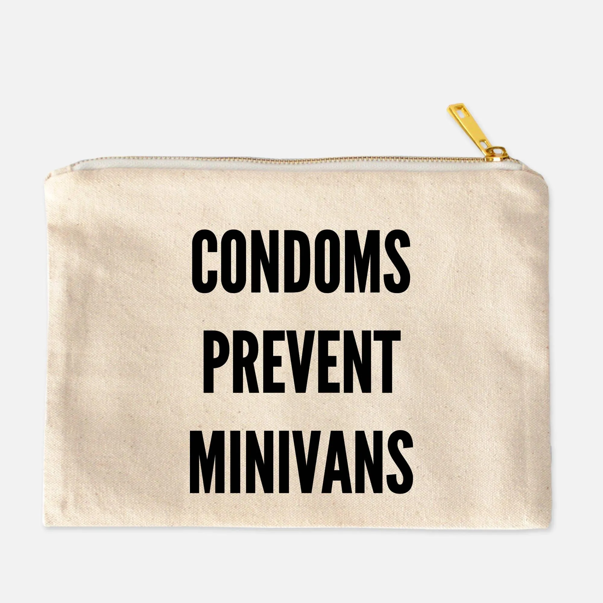 Condoms Prevent Minivans Funny Cosmetic Bag