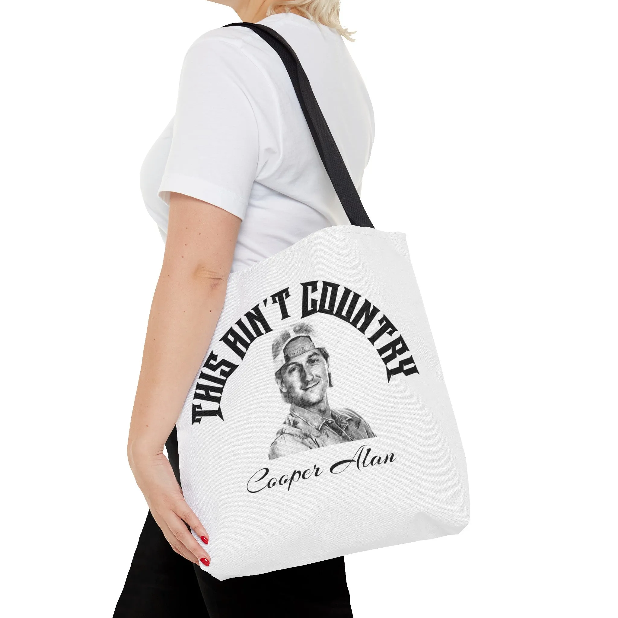 Cooper Alan 'This Ain't Country Tote Bag, Gift, Cooper Alan Tote Bag, Gift for Country Music Lover, Gift for Music fan, Country Music Bag