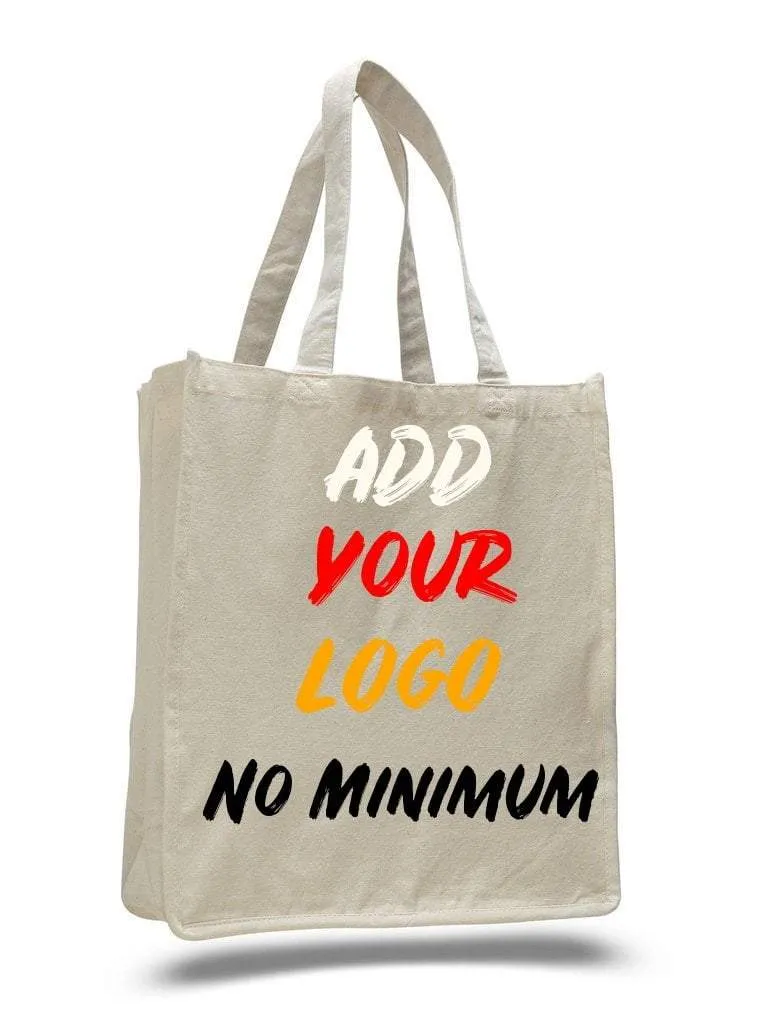 CUSTOM HEAVY SHOPPER CANVAS TOTE BAG