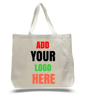 CUSTOM JUMBO CANVAS TOTE BAG WEB HANDLES