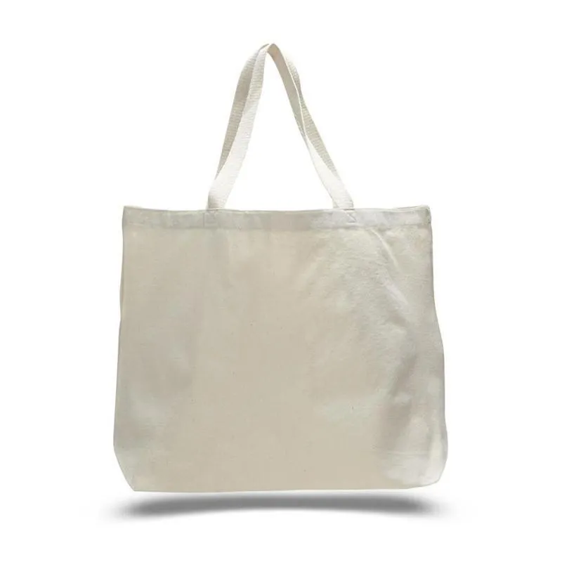 CUSTOM JUMBO CANVAS TOTE BAG WEB HANDLES