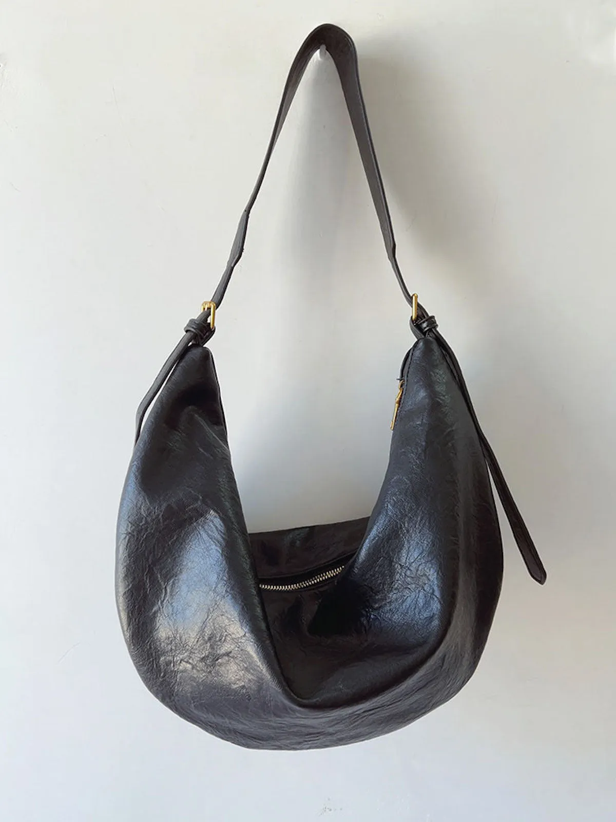 Elena Handbags Retro Leather Hobo Sling Bag