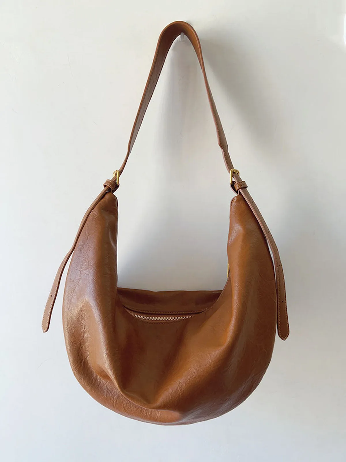 Elena Handbags Retro Leather Hobo Sling Bag