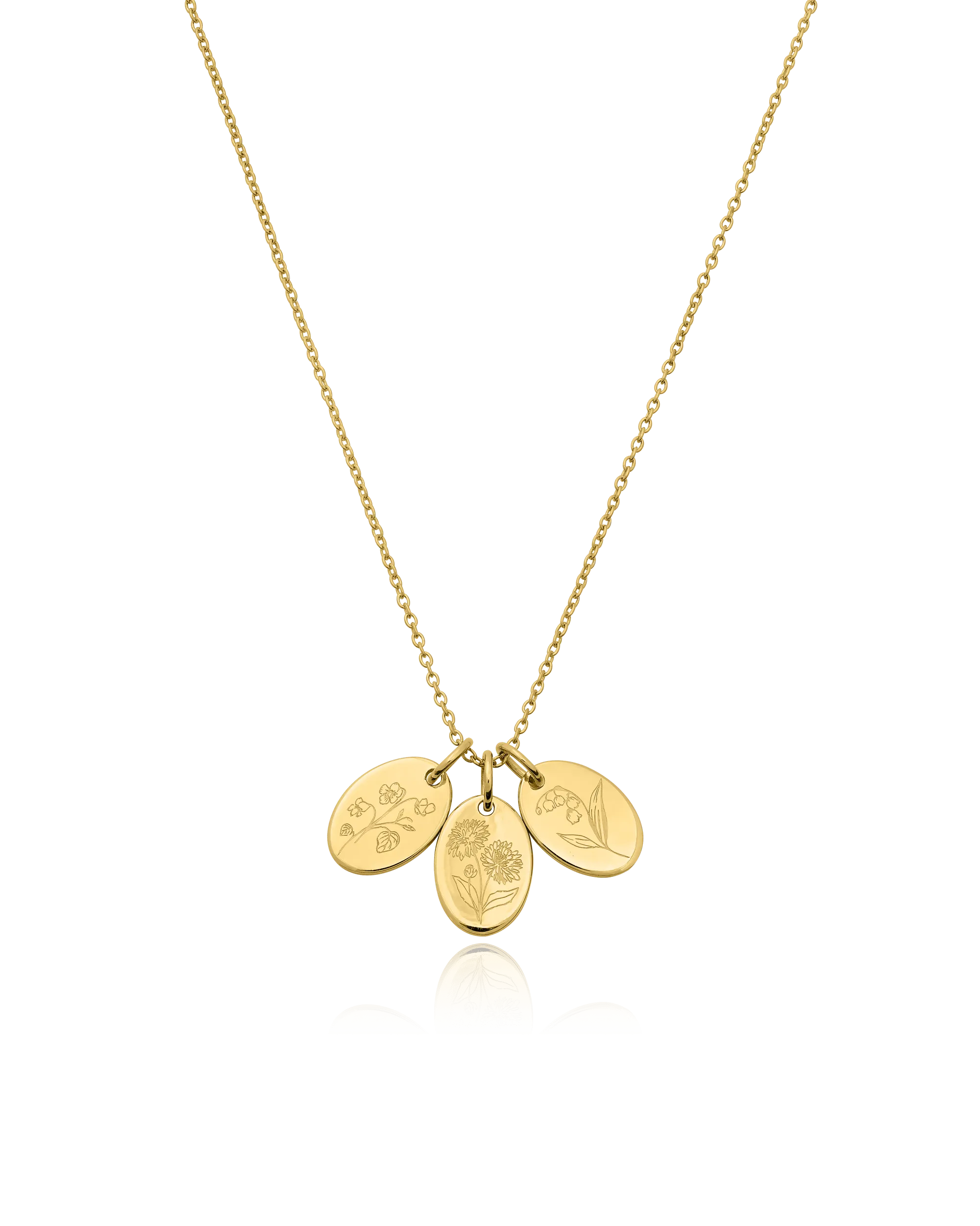 Flower Necklace - 18K Gold Vermeil