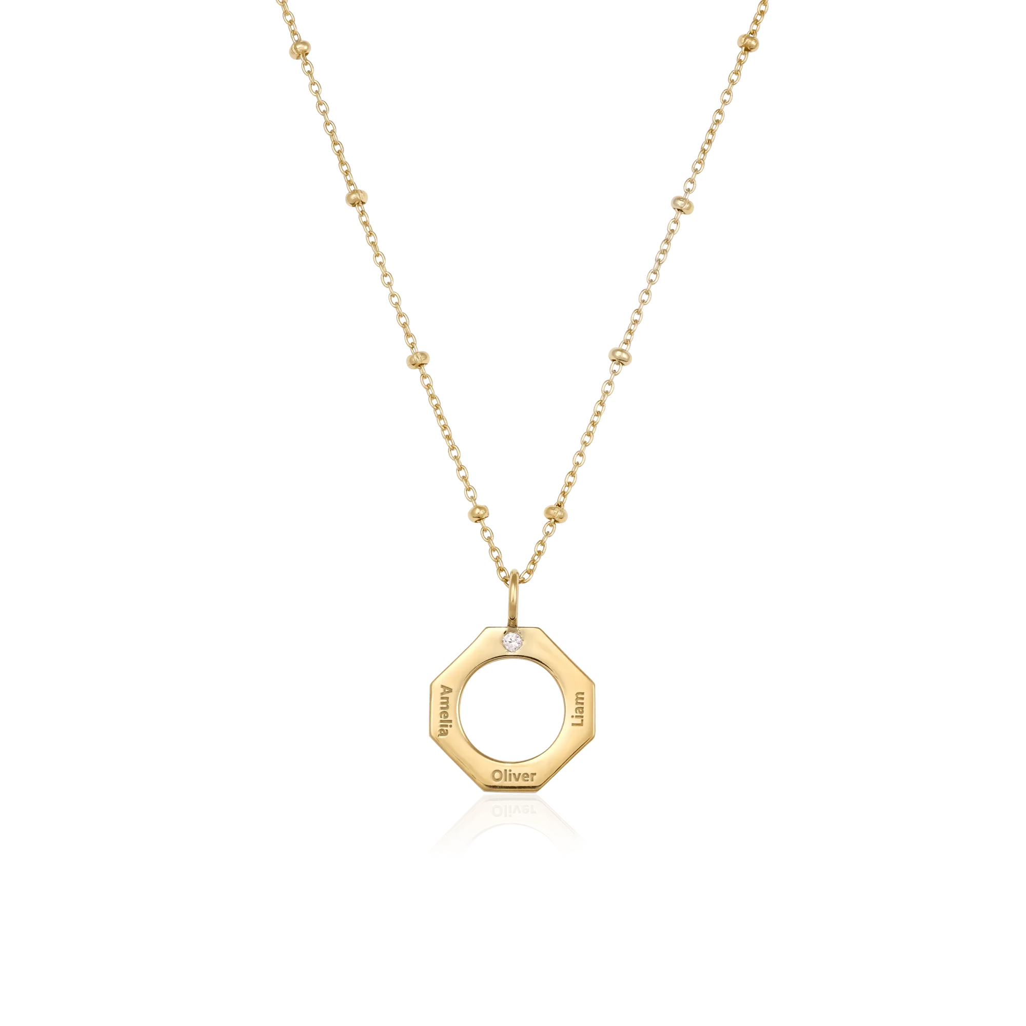 Geo Necklace - 18K Rose Vermeil