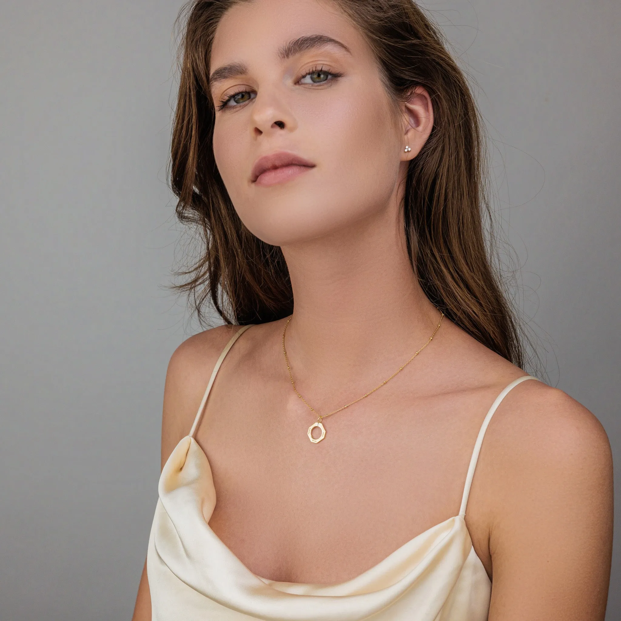 Geo Necklace - 18K Rose Vermeil