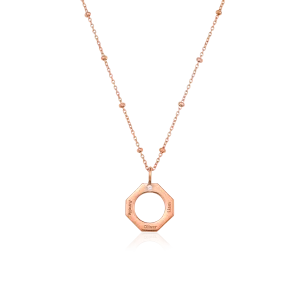 Geo Necklace - 18K Rose Vermeil