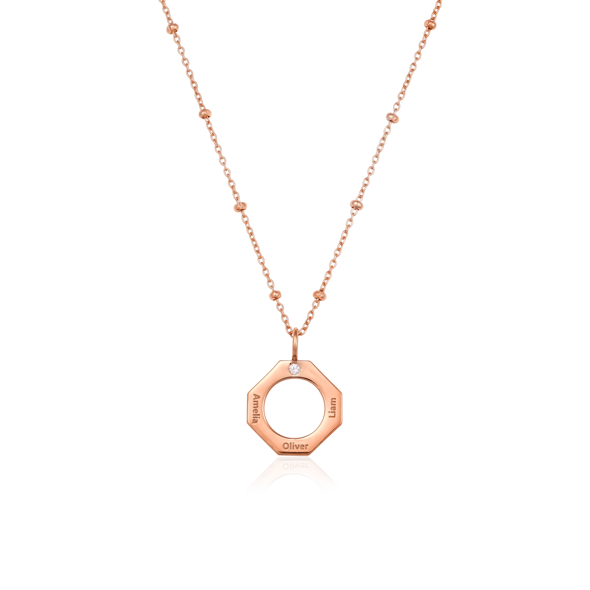 Geo Necklace - 18K Rose Vermeil