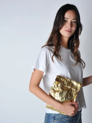 Gold Metalic Foil Lunch Bag