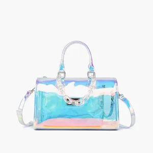 Iced Out Hologram Clear Satchel Bag