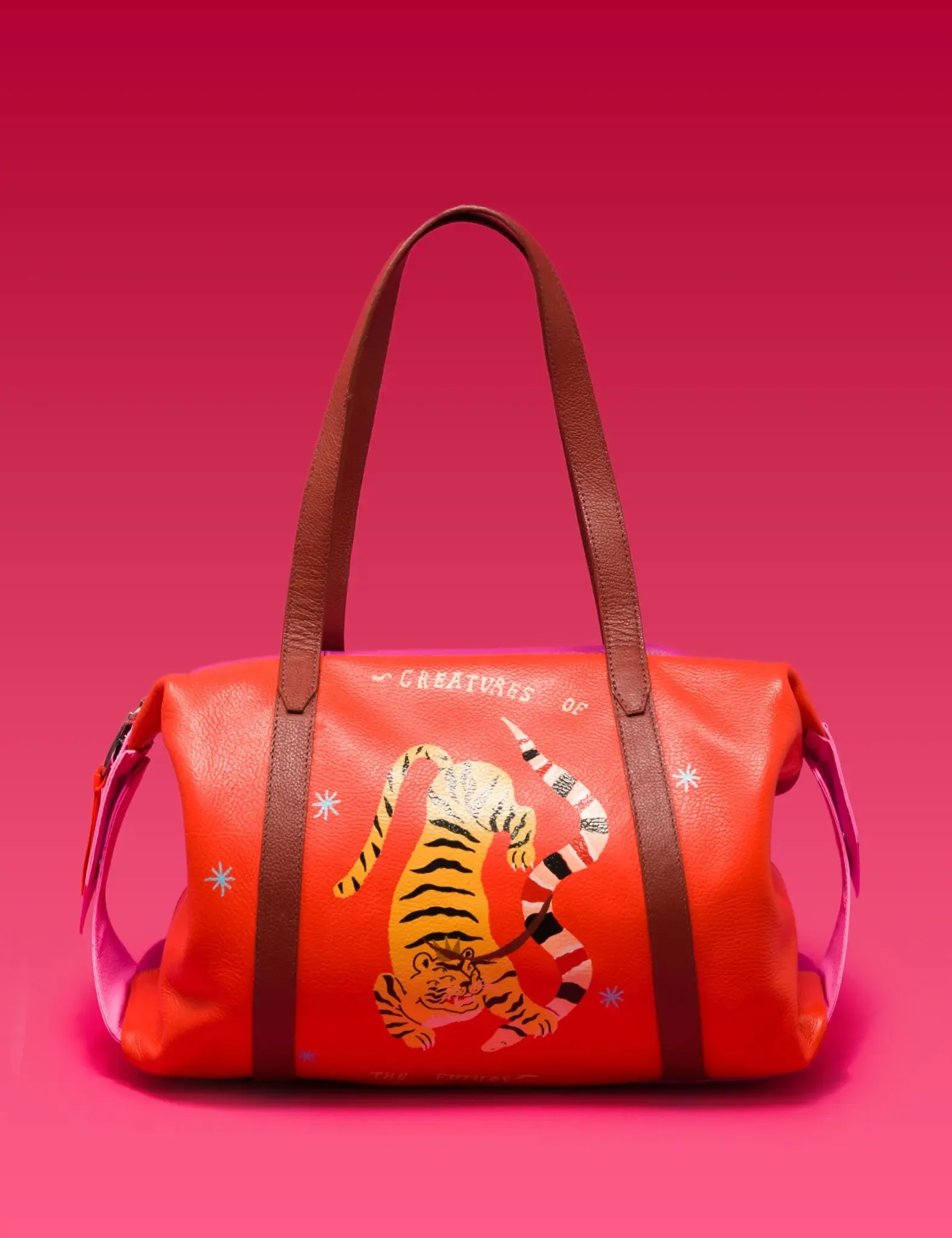 Ilan Duffle Bag - Fiesta Red Tiger Print