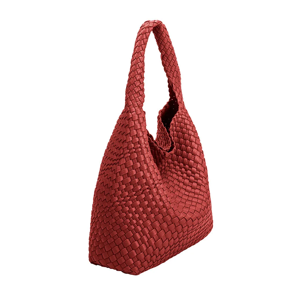 Johanna Red Large Recycled Vegan Shoulder Bag