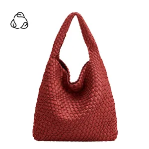 Johanna Red Large Recycled Vegan Shoulder Bag